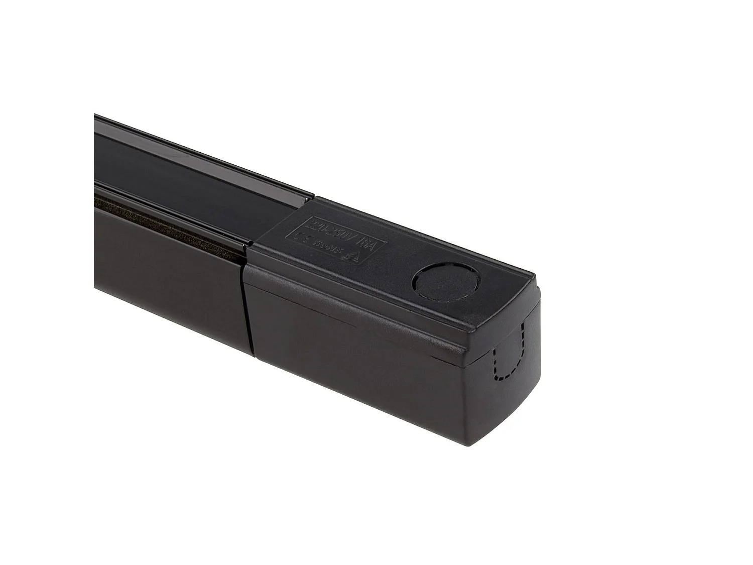 Rail Triphasé Aluminium 1 Mètre pour Spots LED Noir