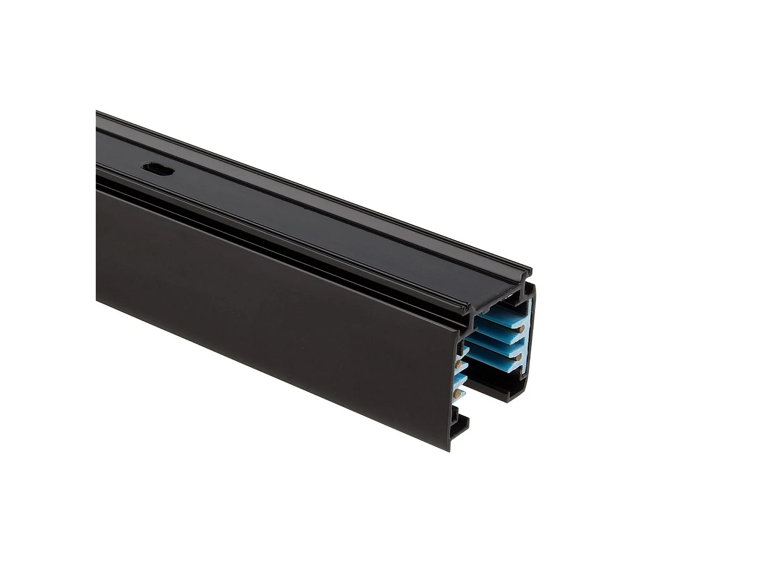Rail Triphasé Aluminium 1 Mètre pour Spots LED Noir