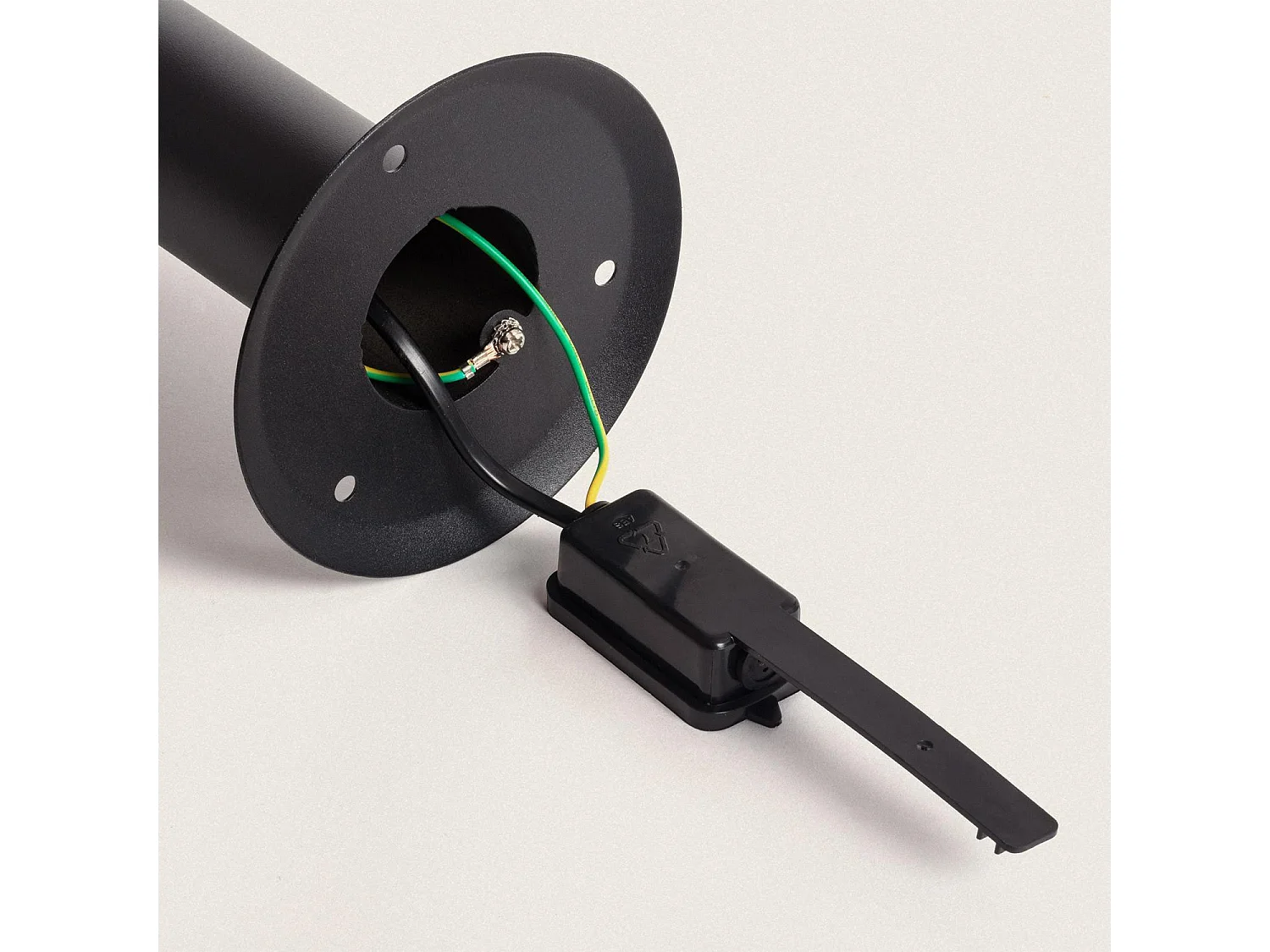 Balise Extérieure en Saillie sur Pied 60 cm Acier Inoxydable Logan Noir