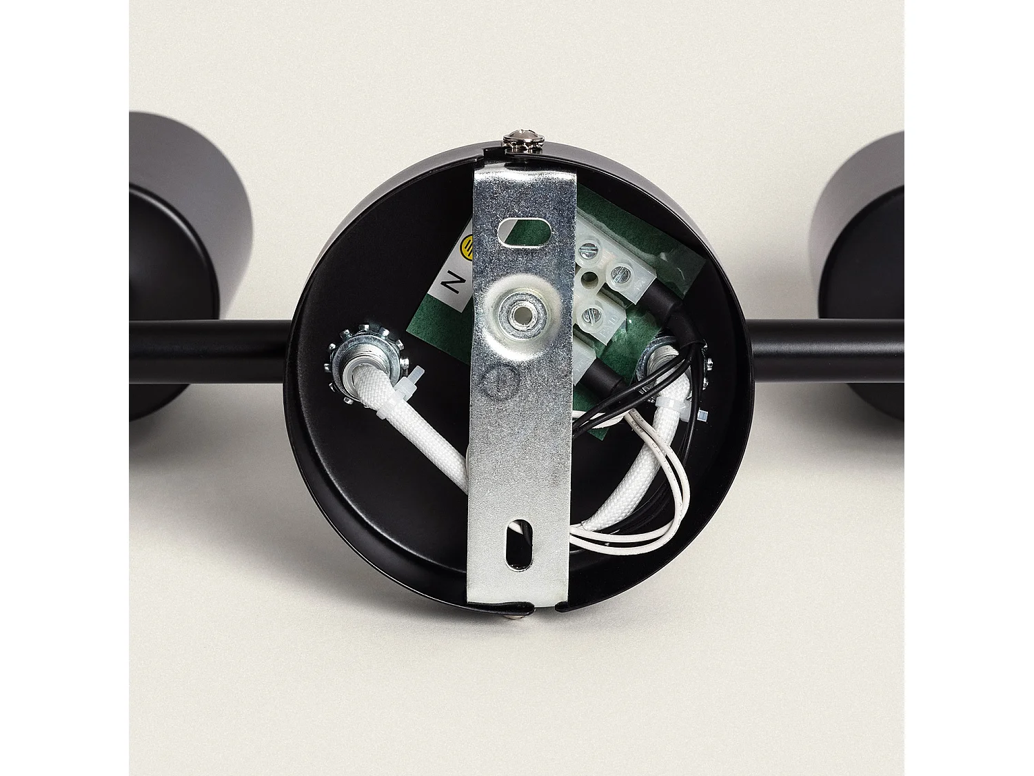 Plafonnier Orientable Métal 4 Spots Albus Black  Noir