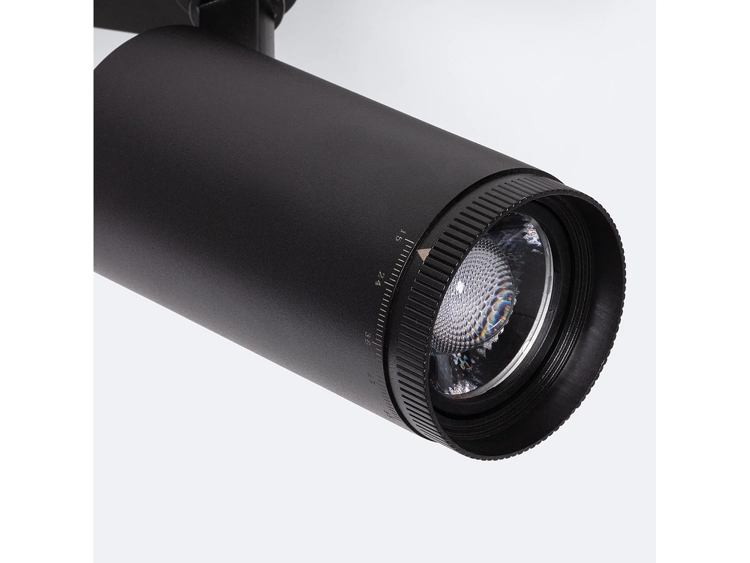Spot LED sur Rail Monophasé 20W West CCT Sélectionnable Multi-Angle 15-60º Noir (4000K - 5000K - 6000K) Sélectionnable