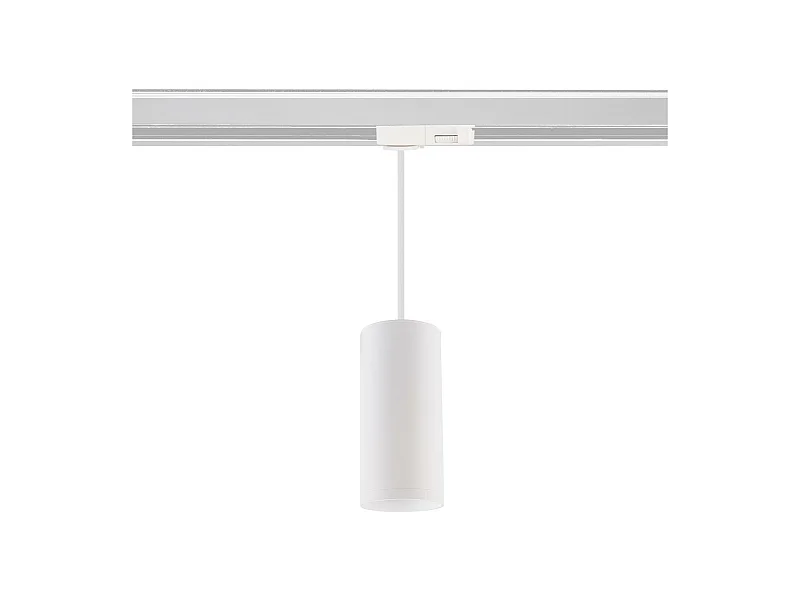 Suspension Quartz à Douille GU10 pour Rail Triphasé  Noir