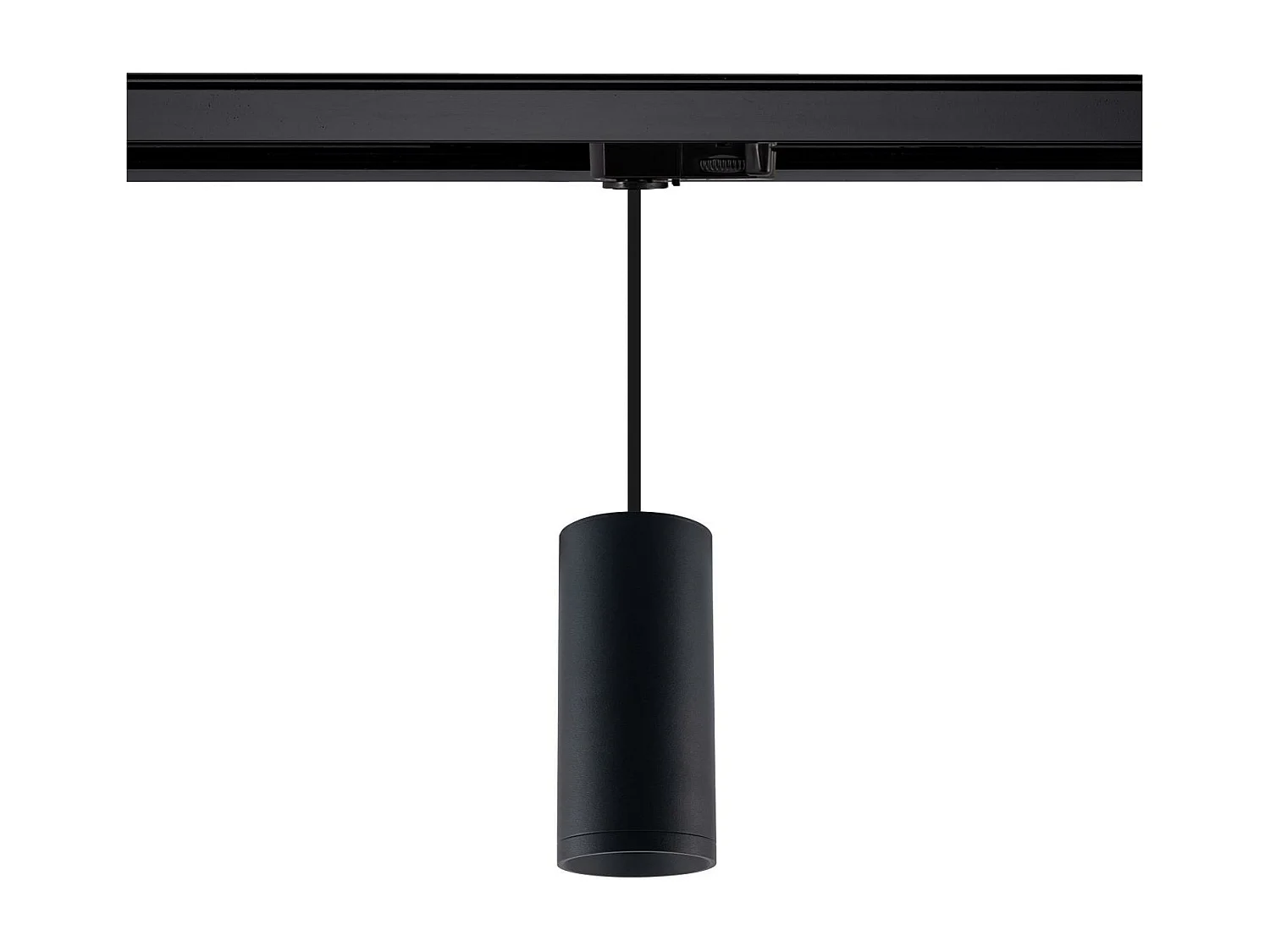 Suspension Quartz à Douille GU10 pour Rail Triphasé  Noir