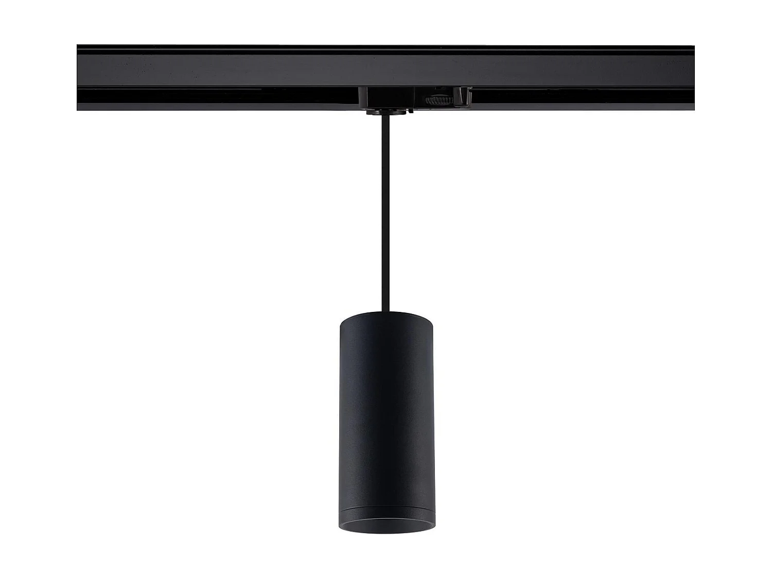 Suspension Quartz à Douille GU10 pour Rail Triphasé  Noir