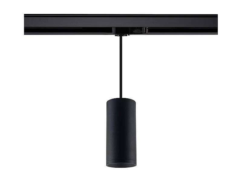 Suspension Quartz à Douille GU10 pour Rail Triphasé  Noir