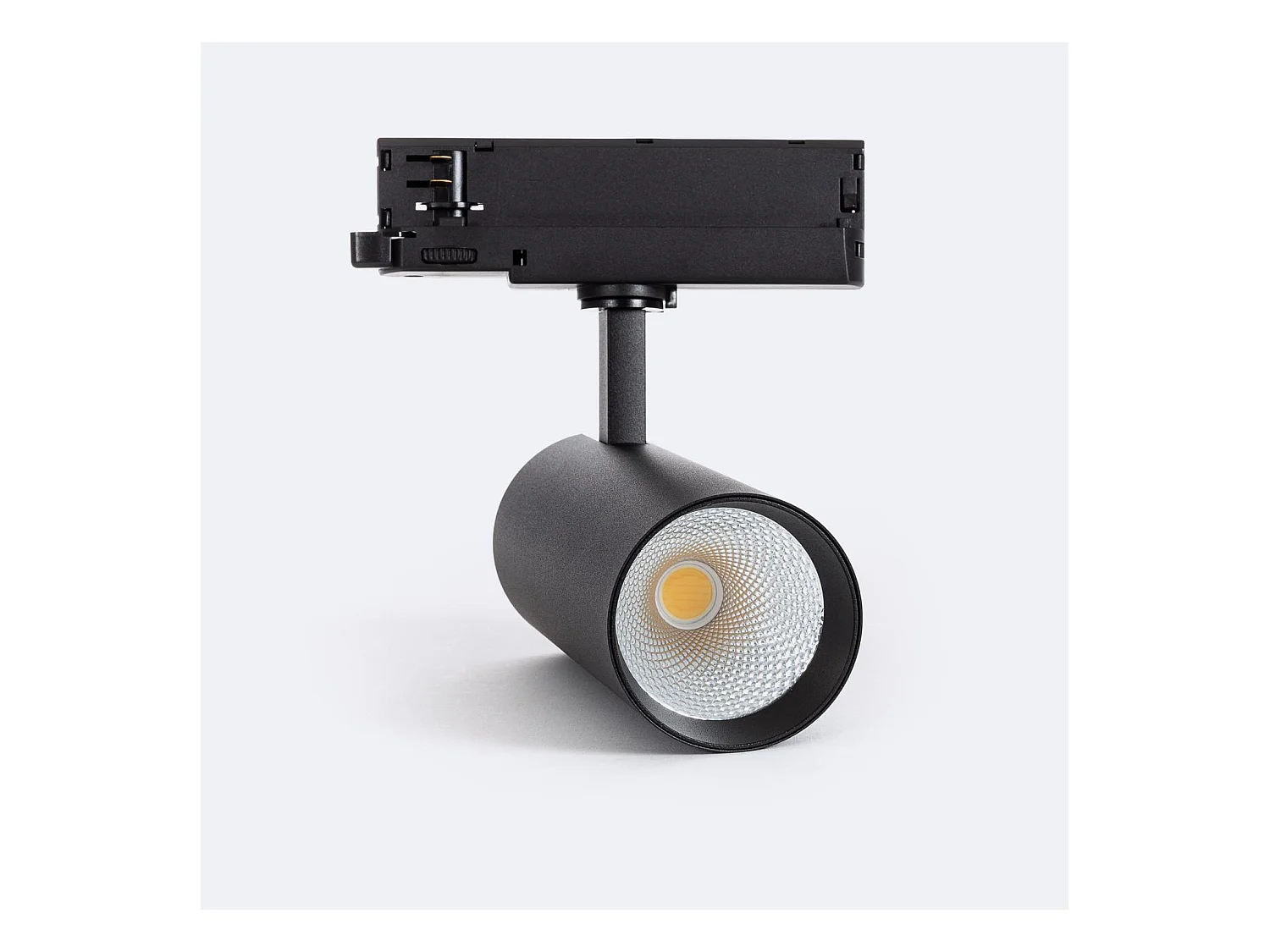 Spot LED sur Rail Triphasé 30W Carlo Noir 2700K Blanc chaud