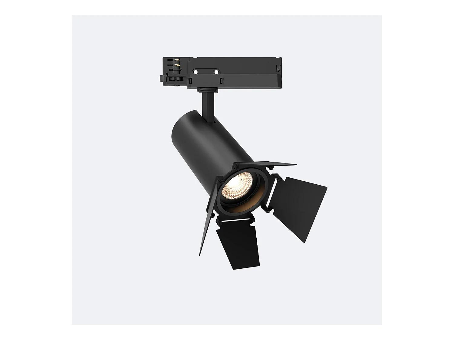 Spot LED Fasano Cinema 30W pour Rail Triphasé Dimmable DALI Noir 3200K Blanc chaud