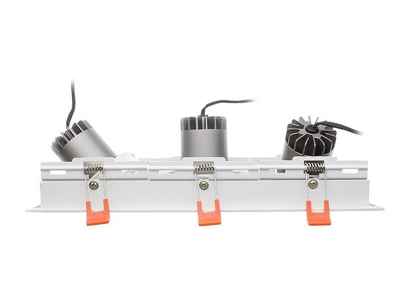 Spot LED Downlight CREE-COB Madison Orientable 3x10W  (UGR 19) Coupe 295x110mm 5000K Blanc froid