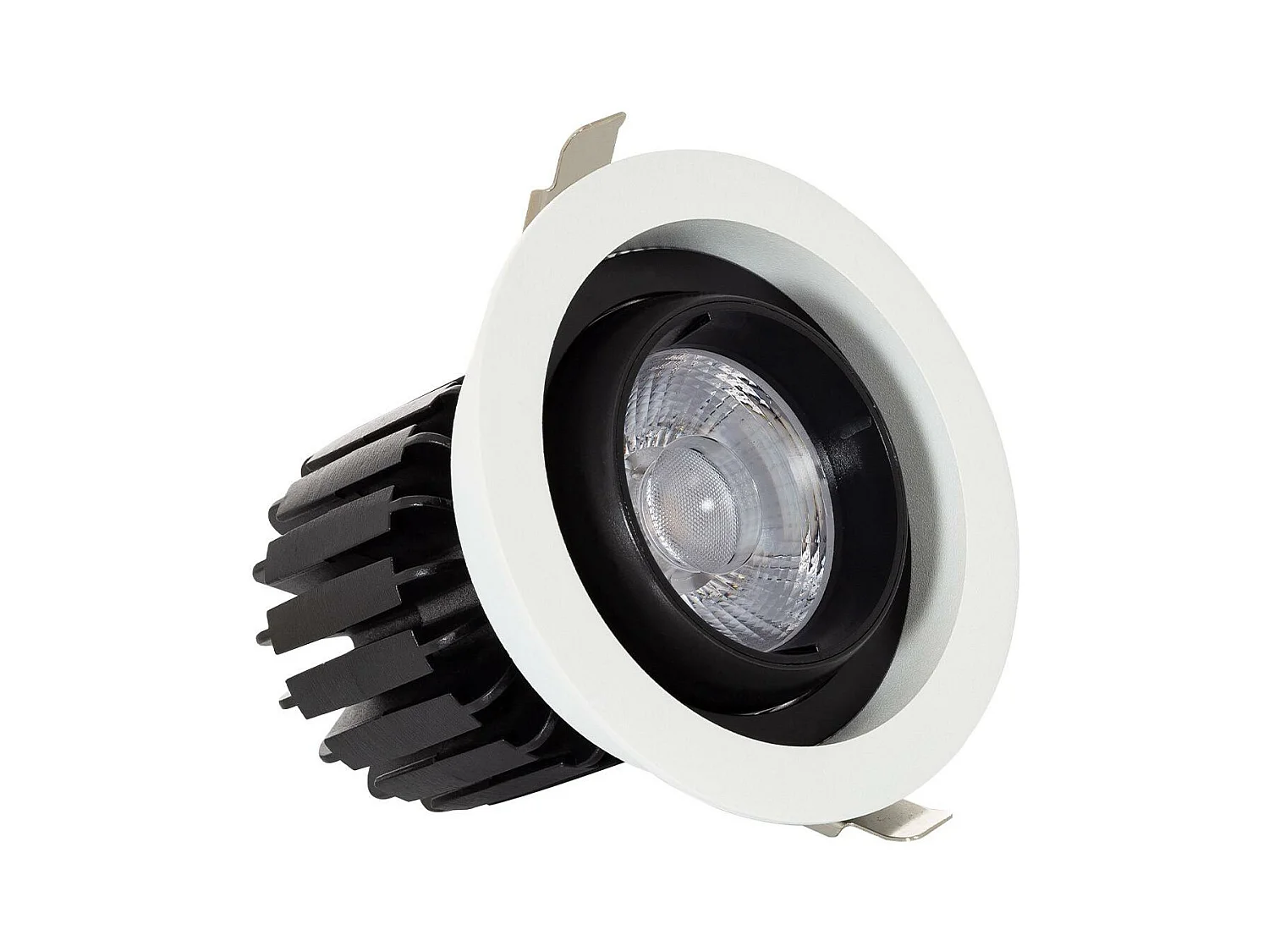 Spot LED Downlight COB Rond Orientable 360º (UGR19) High Lumen Expert Color No Flicker CRI90 18W Coupe Ø 115mm  No Flicker 6000K Blanc froid