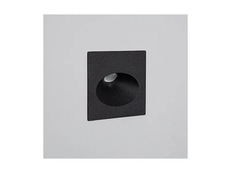 Balise Extérieure Murale LED Encastrable 3W Coney Noire  4000K Blanc neutre