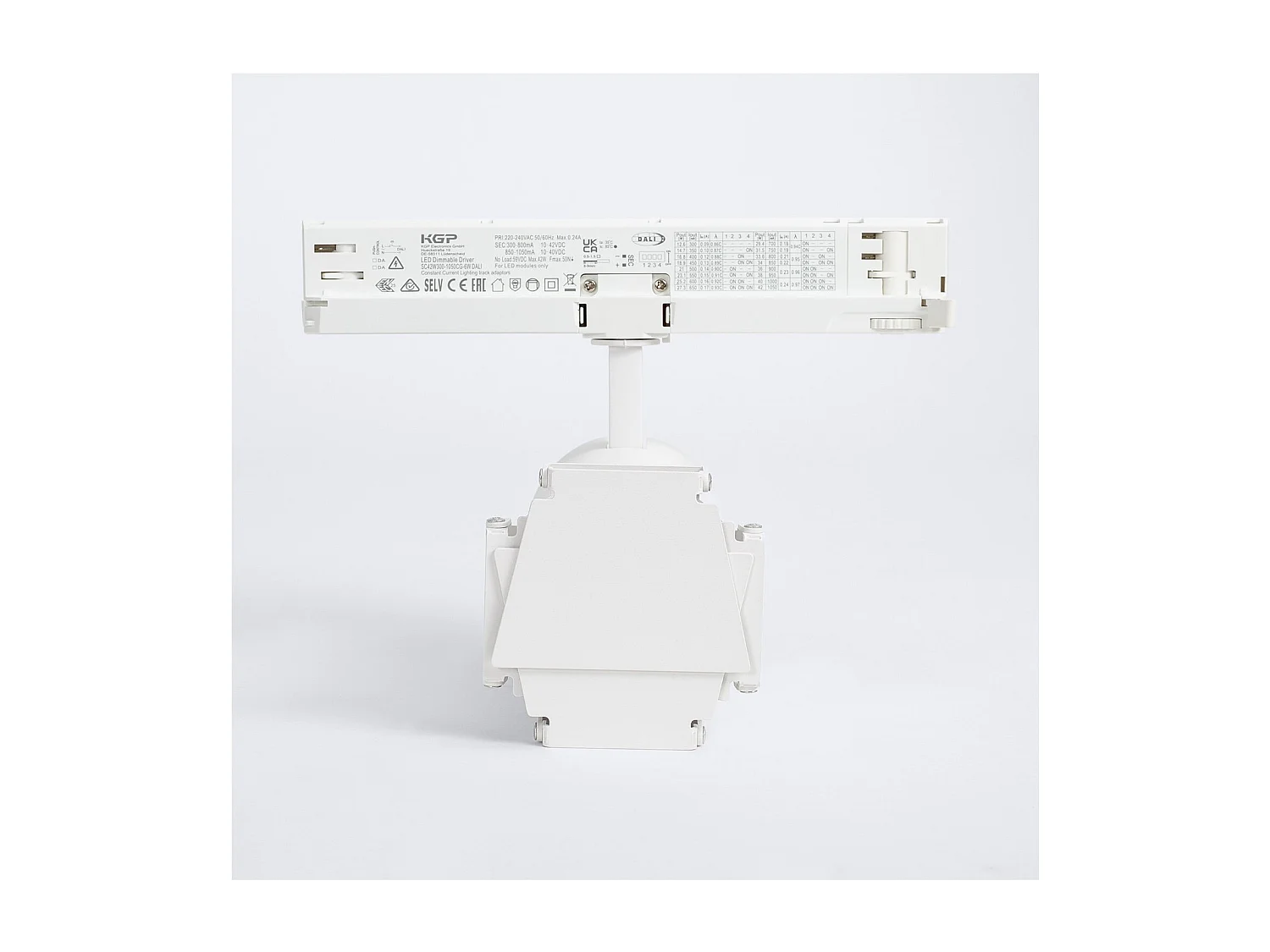 Spot LED Fasano Cinema Cylindre Biseau 30W pour Rail Triphasé CCT Sélectionnable Dimmable DALI Blanc 2700K - 3200K - 4000K Sélectionnable