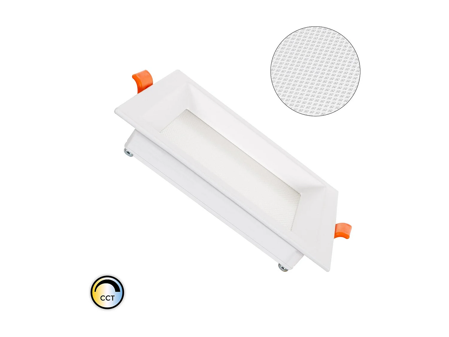 Placa LED 10W Cuadrada CCT Seleccionable Microprismático LIFUD Corte 110x110 mm No Flicker (2700K - 4000K - 6000K) Seleccionable (Cálido-Neutro-Frío)