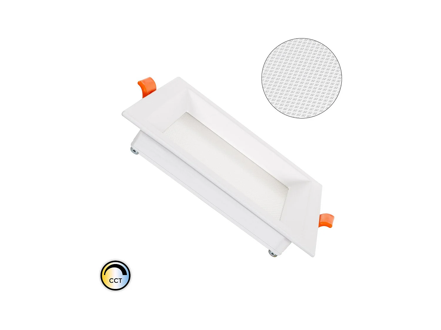 Dalle LED 10W Carrée CCT Sélectionnable Microprismatique LIFUD Coupe 110x110 mm No Flicker CCT