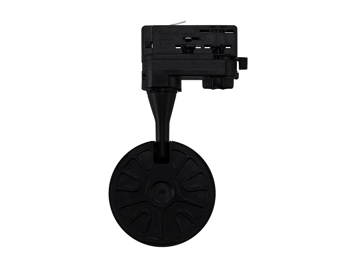 Spot LED sur Rail Triphasé 30W Vulcan Noir 3000K Blanc chaud