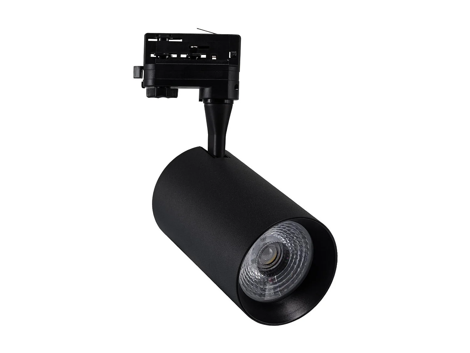 Spot LED sur Rail Triphasé 30W Vulcan Noir 3000K Blanc chaud