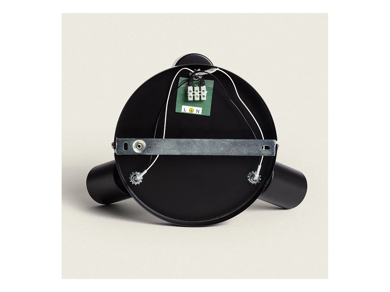 Plafonnier Orientable Rond Métal 3 Spots Albus Black  Noir