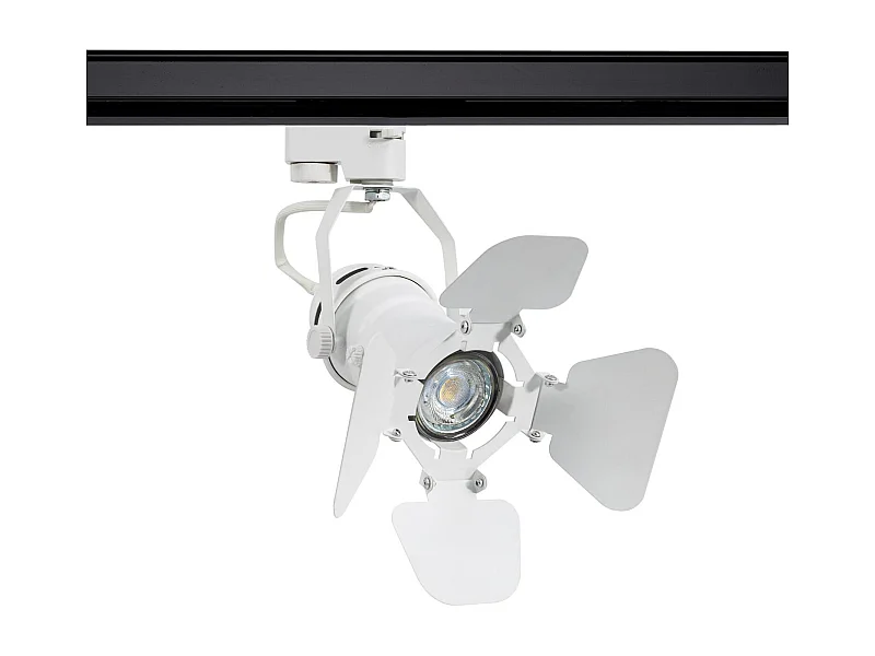 Spot à Douille sur Rail Triphasé Cinema Kurangna pour Ampoule GU10 Noir