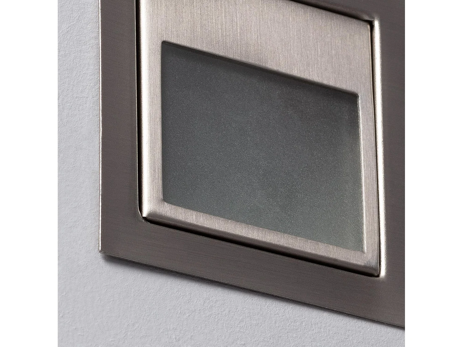 Balise Murale LED Encastrable 1.5W Larry Finition Acier  5000K Blanc froid