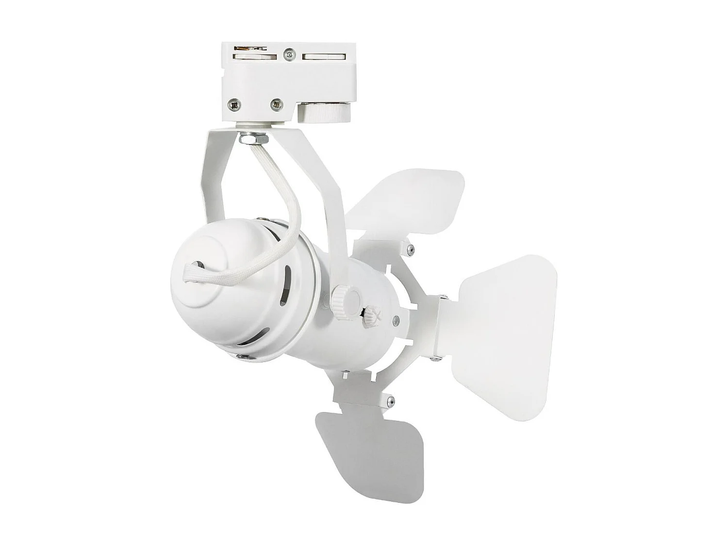 Spot à Douille sur Rail Triphasé Cinema Kurangna pour Ampoule GU10 Blanc