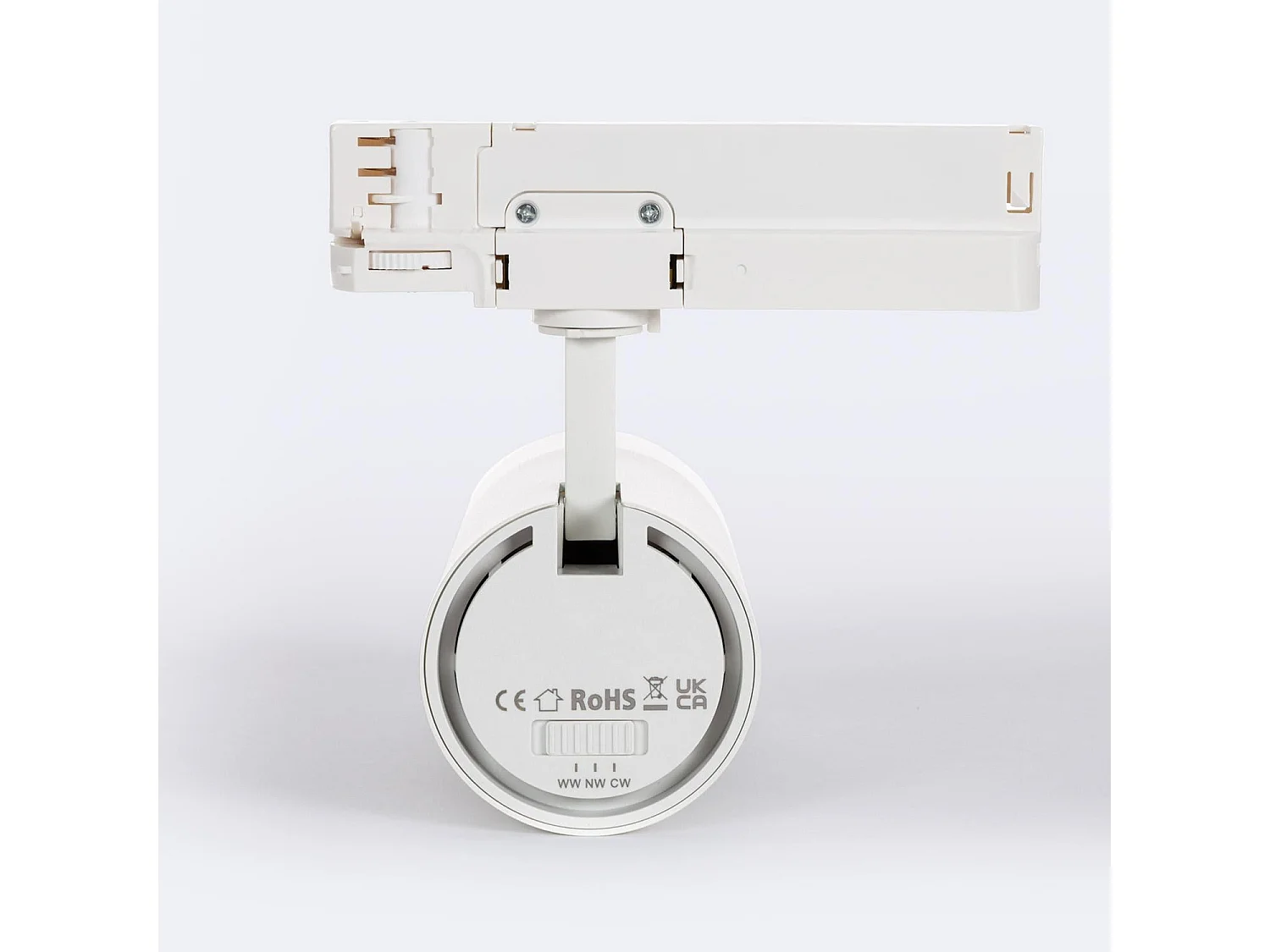 Spot LED sur Rail Triphasé 30W Wild CCT Sélectionnable Multiangle 24-60º Blanc