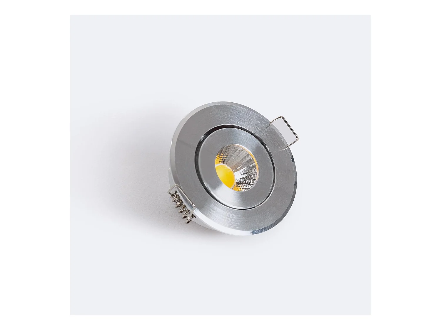 Downlight LED Circolare COB CRI90 Foro Ø 45mm Argento 4000K Bianco Naturale