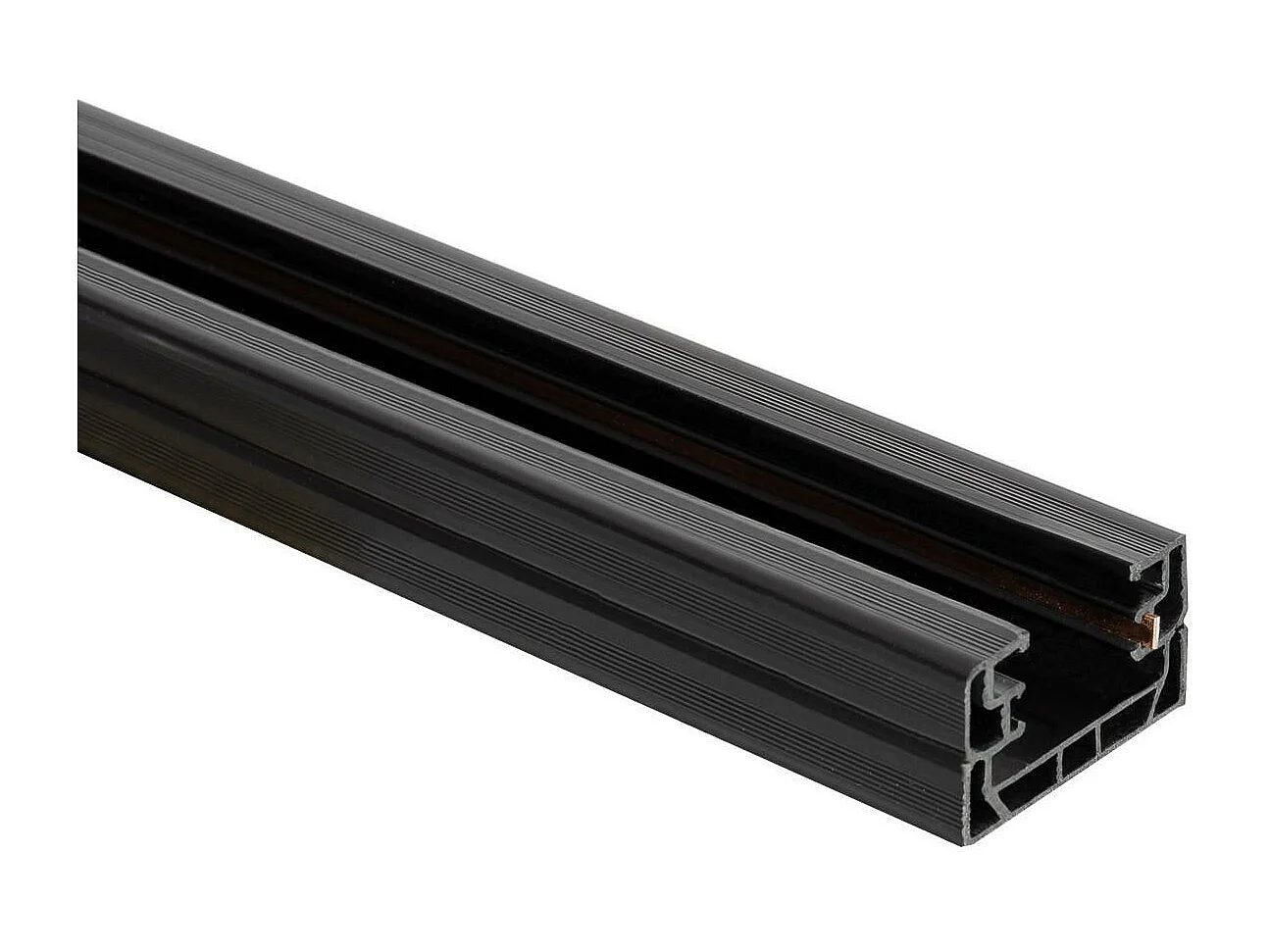 Rail Monophasé PC 1 Mètre pour Spots LED  Noir