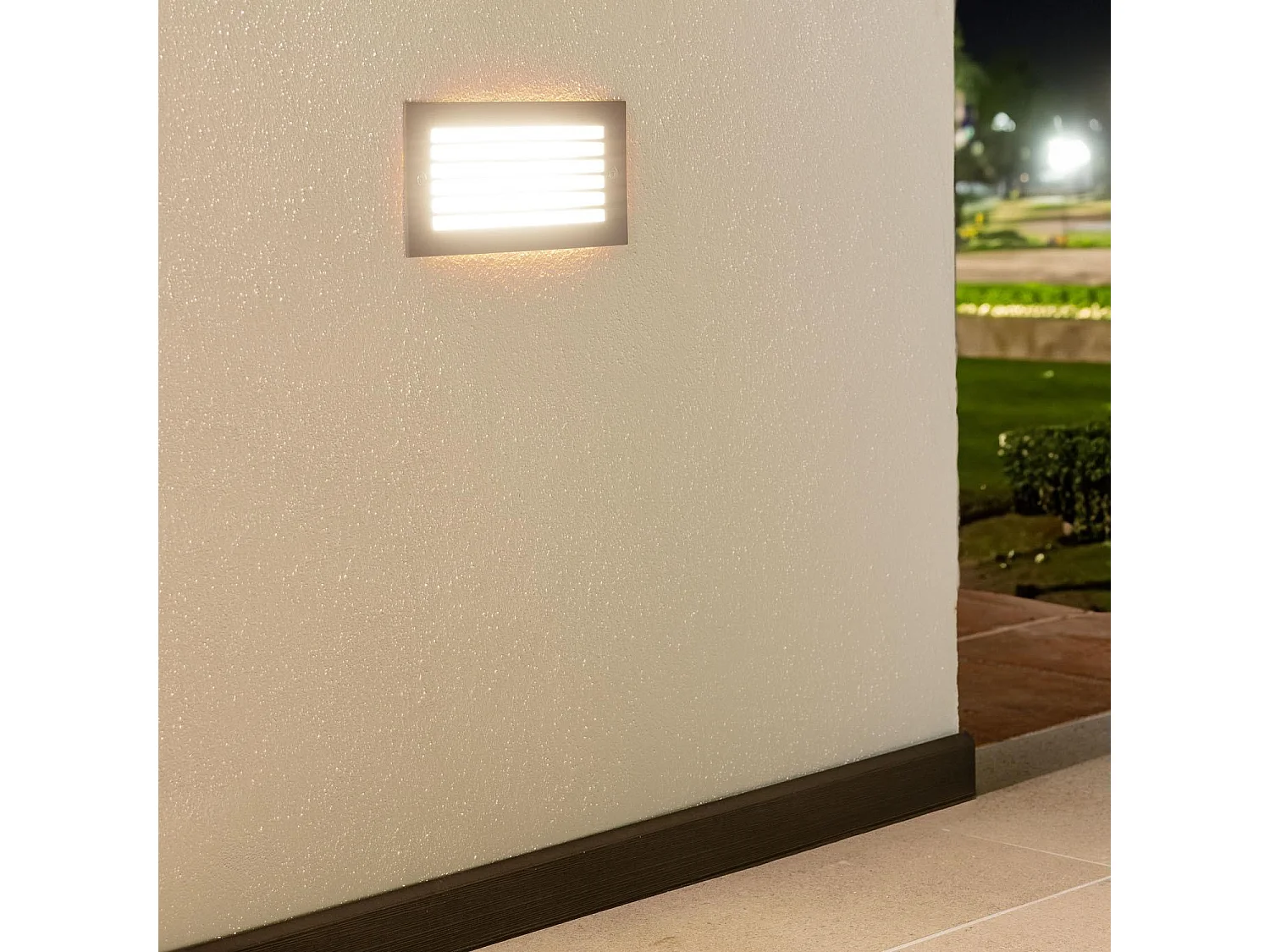 Segnapasso LED 9W INcasso a Parete Pared Nero Drive 3000K Bianco Caldo