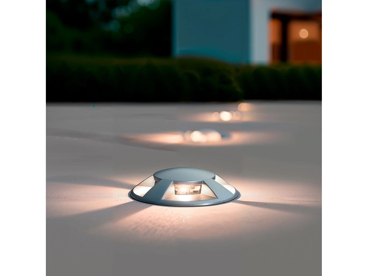 Baliza Exterior LED Empotrable Suelo 4L 24V DC Loto Gris