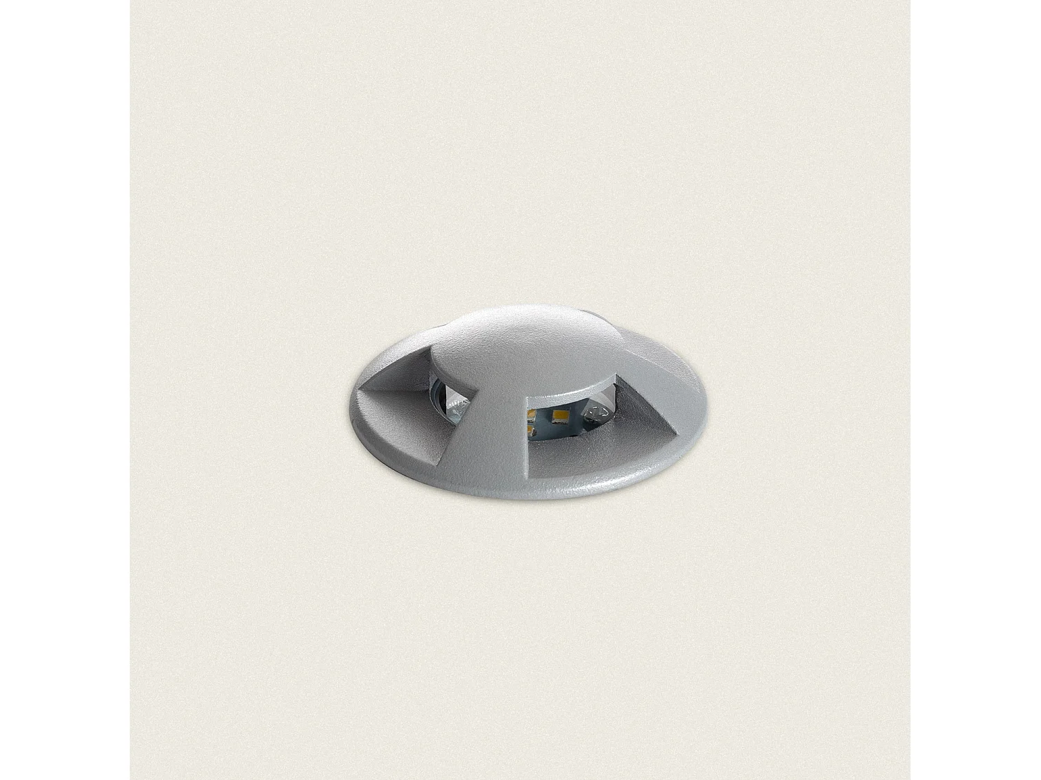 Baliza Exterior LED Empotrable Suelo 4L 24V DC Loto Gris