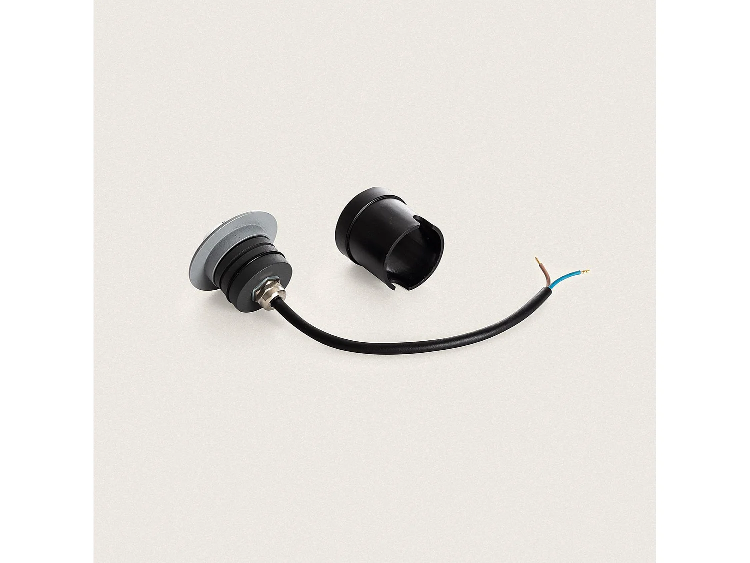 Baliza Exterior LED Empotrable Suelo 4L 24V DC Loto Gris