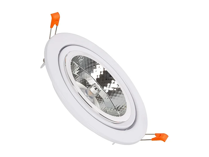 Faretto Downlight LED 15 W Circolare Slim AR111 Foro Ø 120 mm 3000K Bianco Caldo