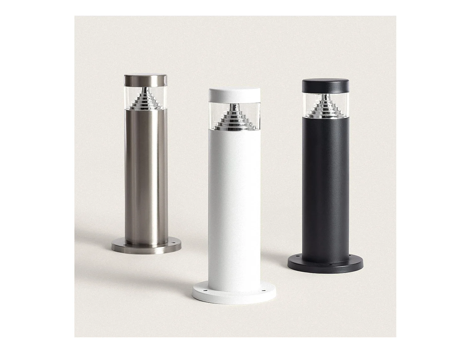 Balise LED Extérieure 5W en Saillie sur Pied 30cm Inti Inox Blanche 3000K Blanc chaud