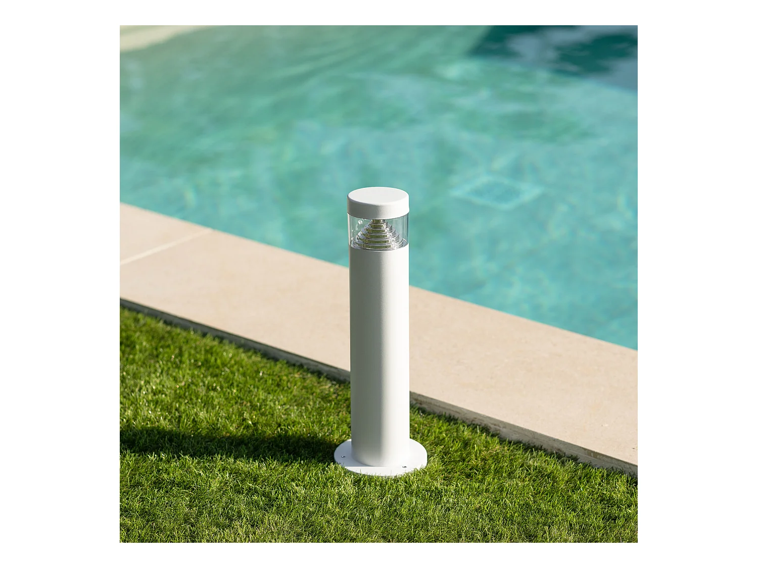 Balise LED Extérieure 5W en Saillie sur Pied 30cm Inti Inox Blanche 3000K Blanc chaud