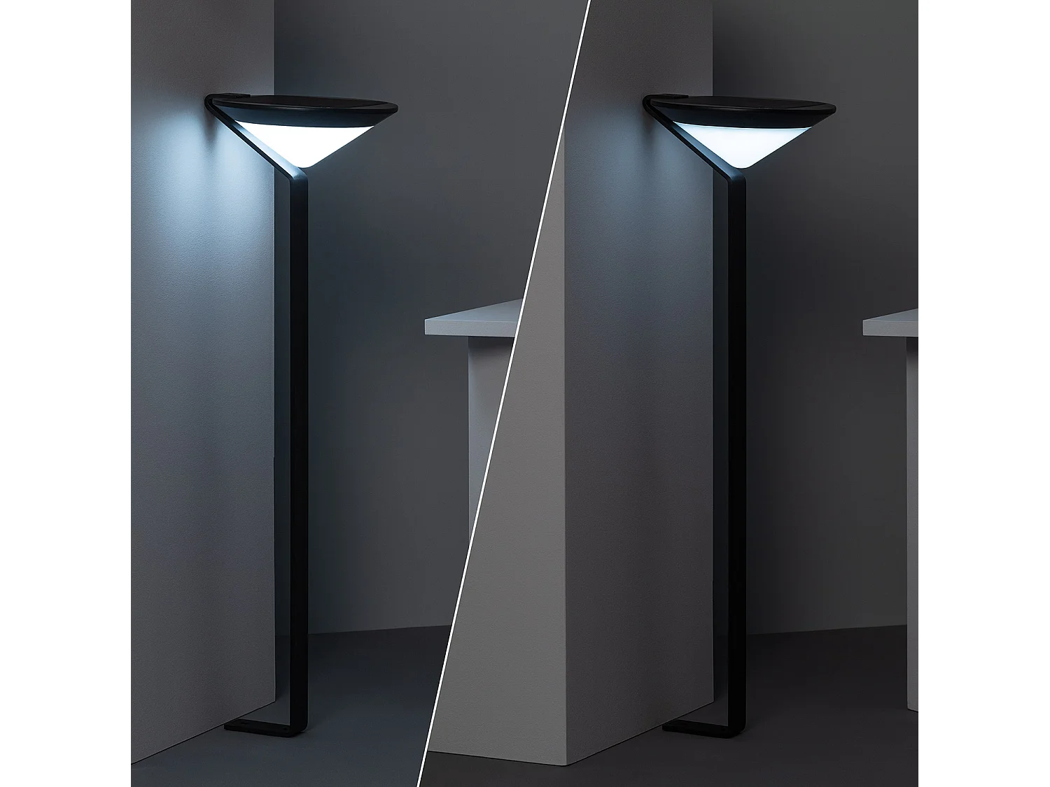 Lampioncino LED Solare Yuma con Sensore di Movimento Radar IP65 80cm 5000K Bianco Freddo