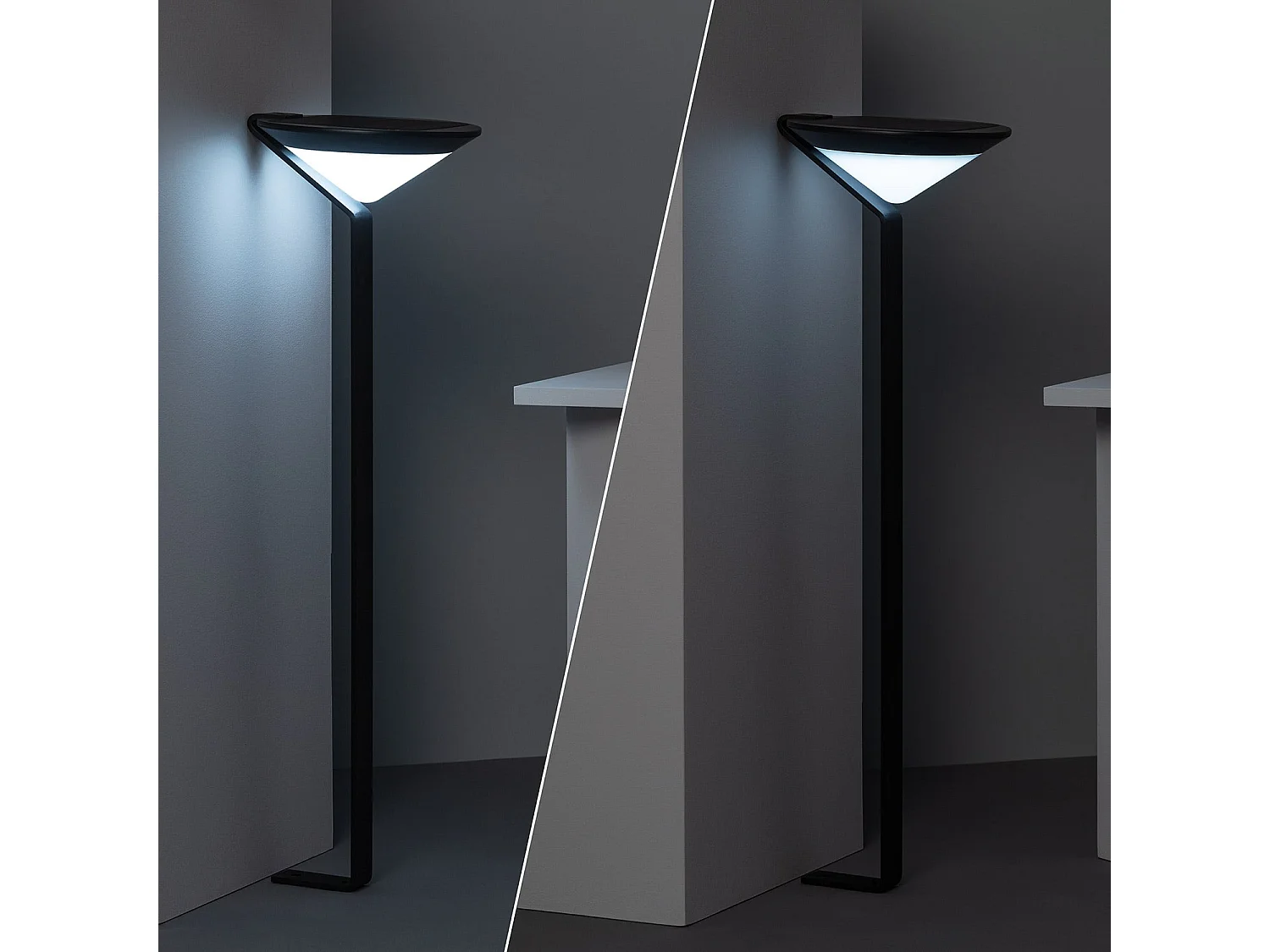 Lampioncino LED Solare Yuma con Sensore di Movimento Radar IP65 80cm 5000K Bianco Freddo