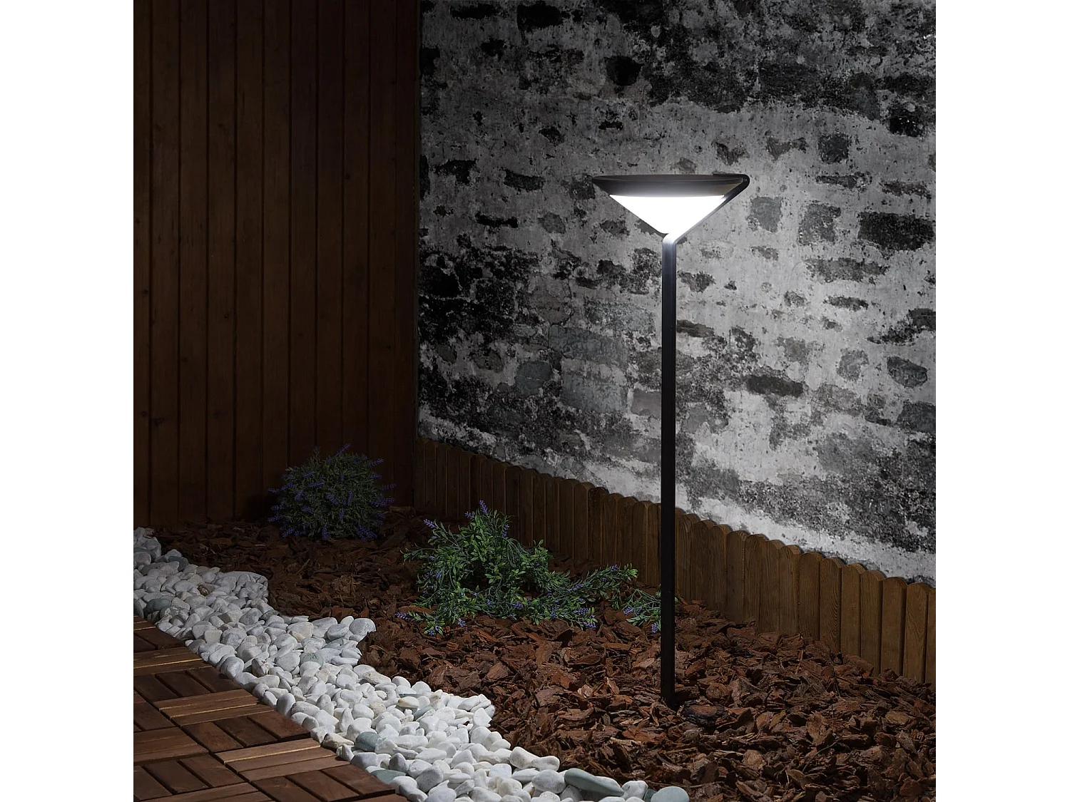 Lampioncino LED Solare Yuma con Sensore di Movimento Radar IP65 80cm 5000K Bianco Freddo