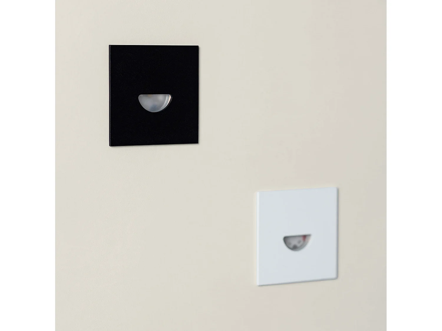 Baliza Exterior LED 2W Empotrable Aluminio Pared Cuadrado Blanco Guell 2700K Blanco Cálido