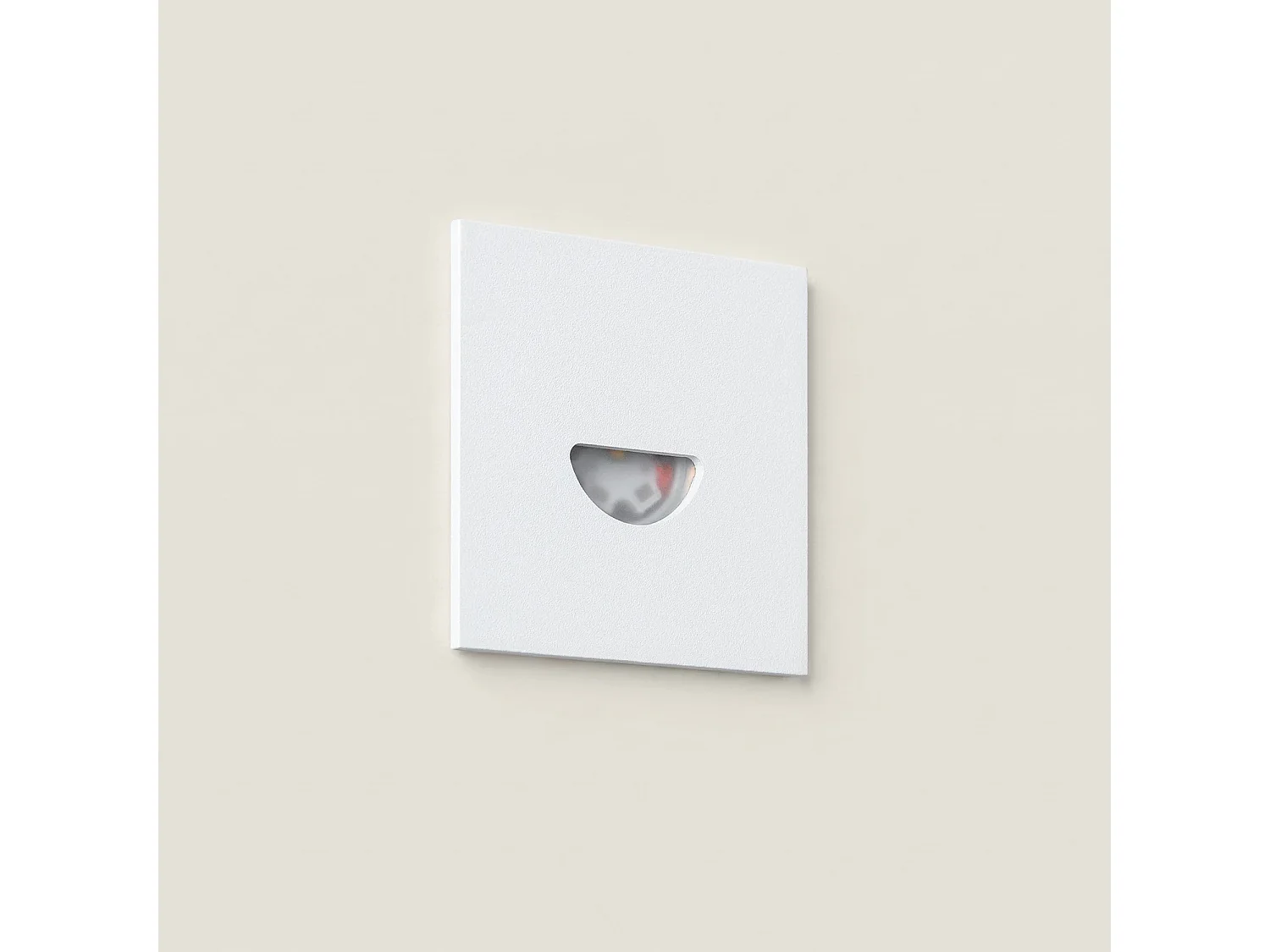 Baliza Exterior LED 2W Empotrable Aluminio Pared Cuadrado Blanco Guell 2700K Blanco Cálido