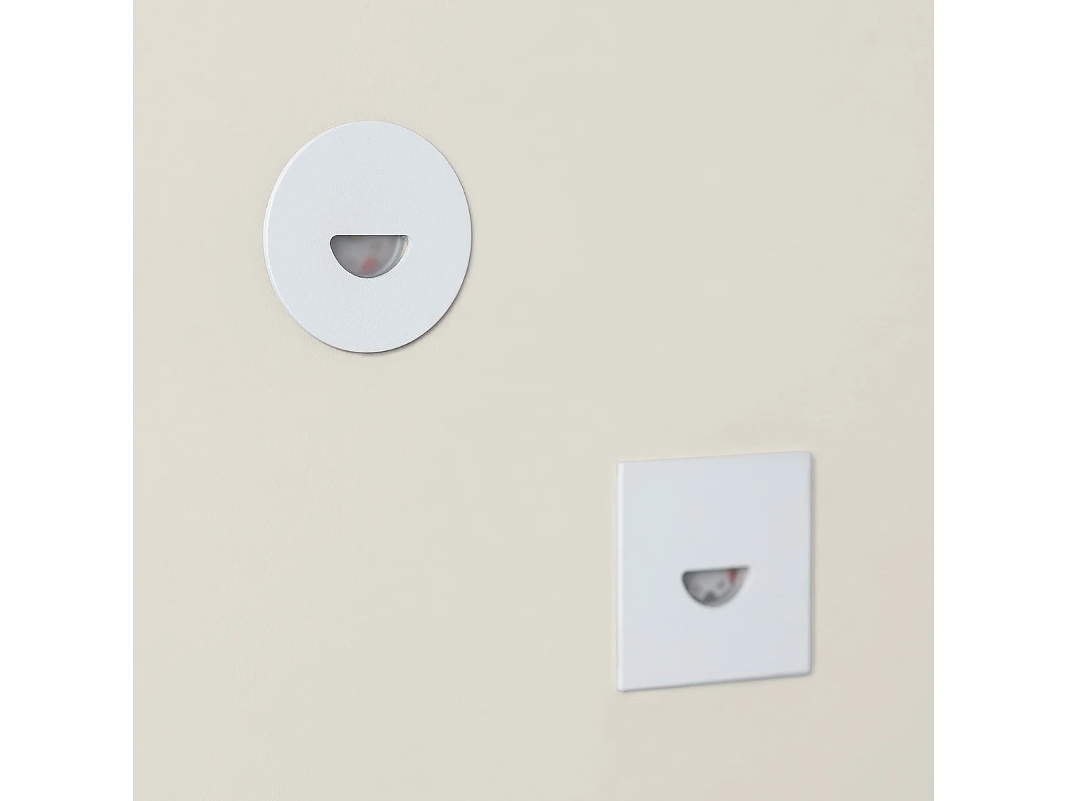 Baliza Exterior LED 2W Empotrable Aluminio Pared Cuadrado Blanco Guell 2700K Blanco Cálido