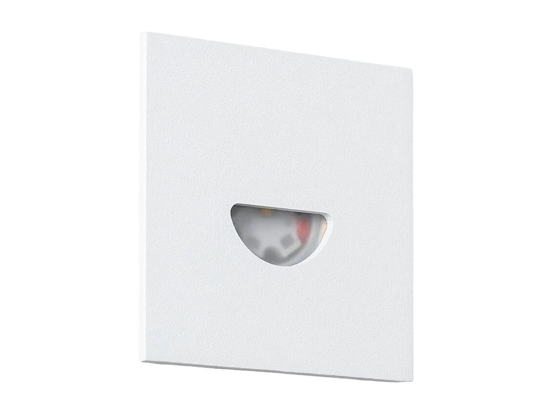 Baliza Exterior LED 2W Empotrable Aluminio Pared Cuadrado Blanco Guell 2700K Blanco Cálido