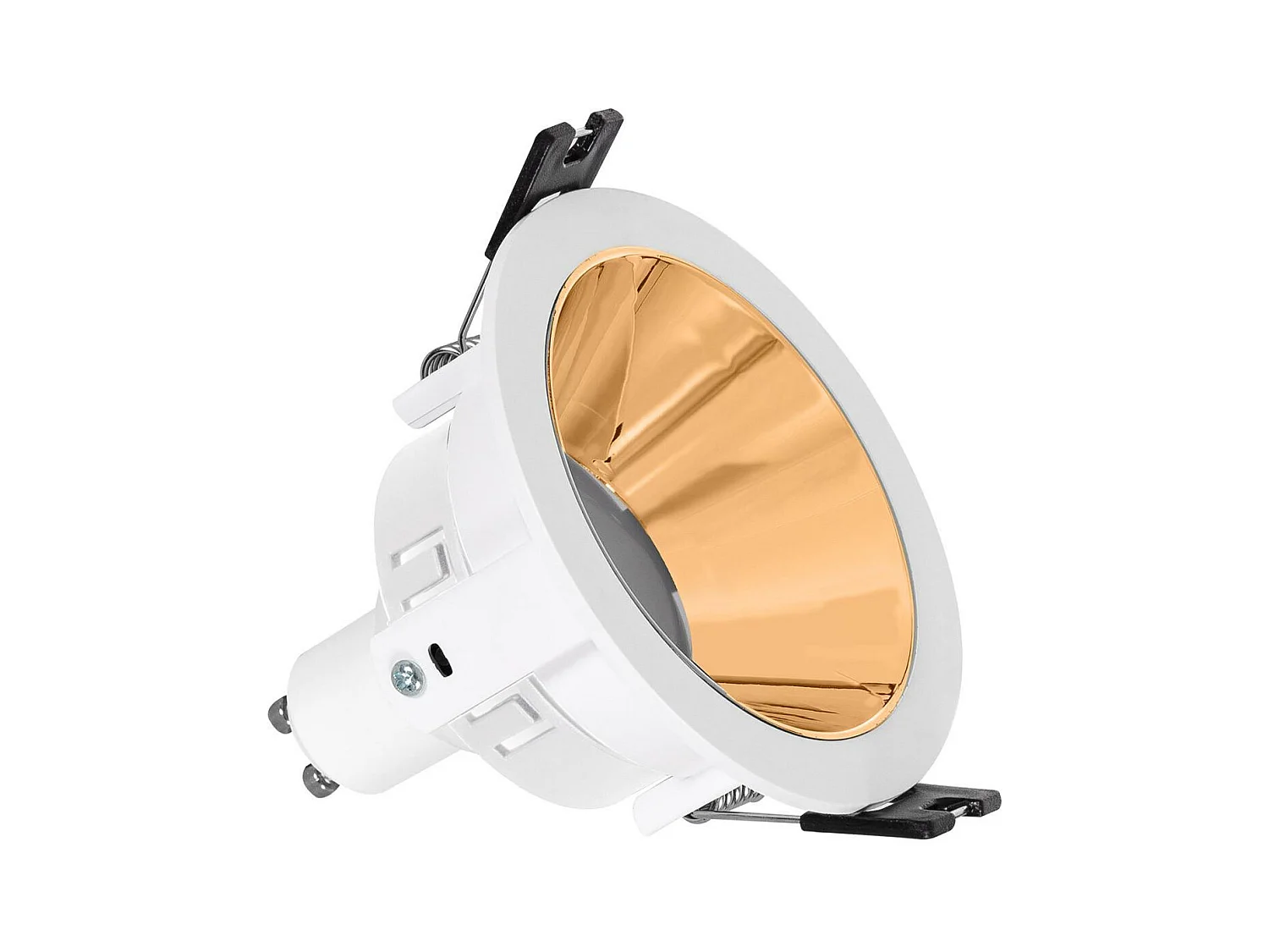 Spot LED Downlight Conique GU10 6W Coupe Ø 75mm PC Galvanisé No Flicker 3000K Bronze Blanc chaud