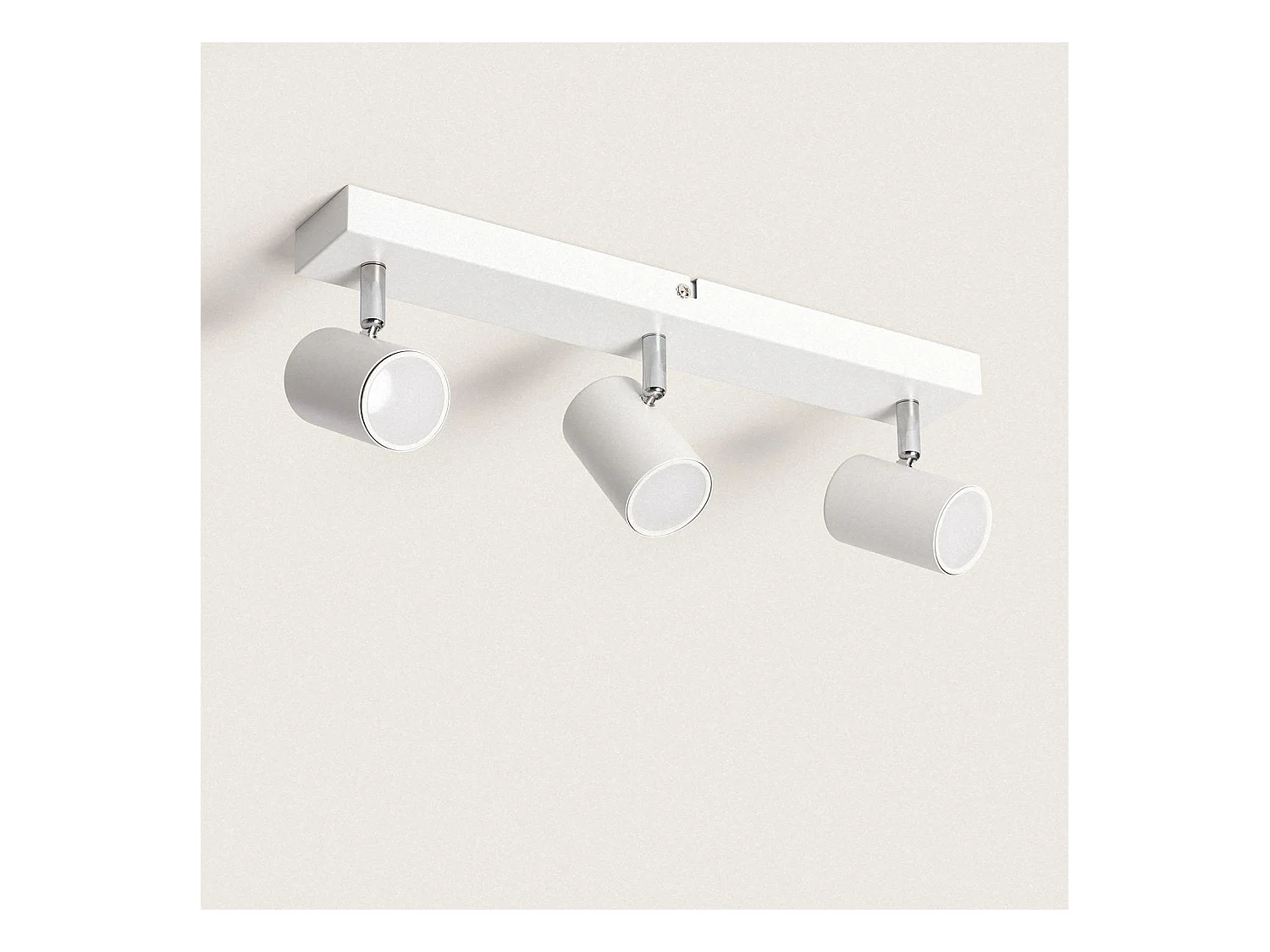 Plafonnier Orientable Métal 3 Spots Wuedy Blanc