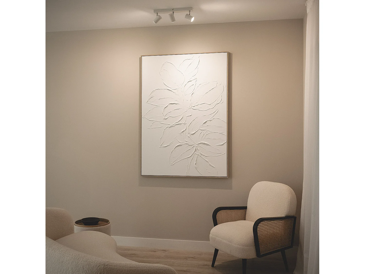 Plafonnier Orientable Métal 3 Spots Wuedy Blanc