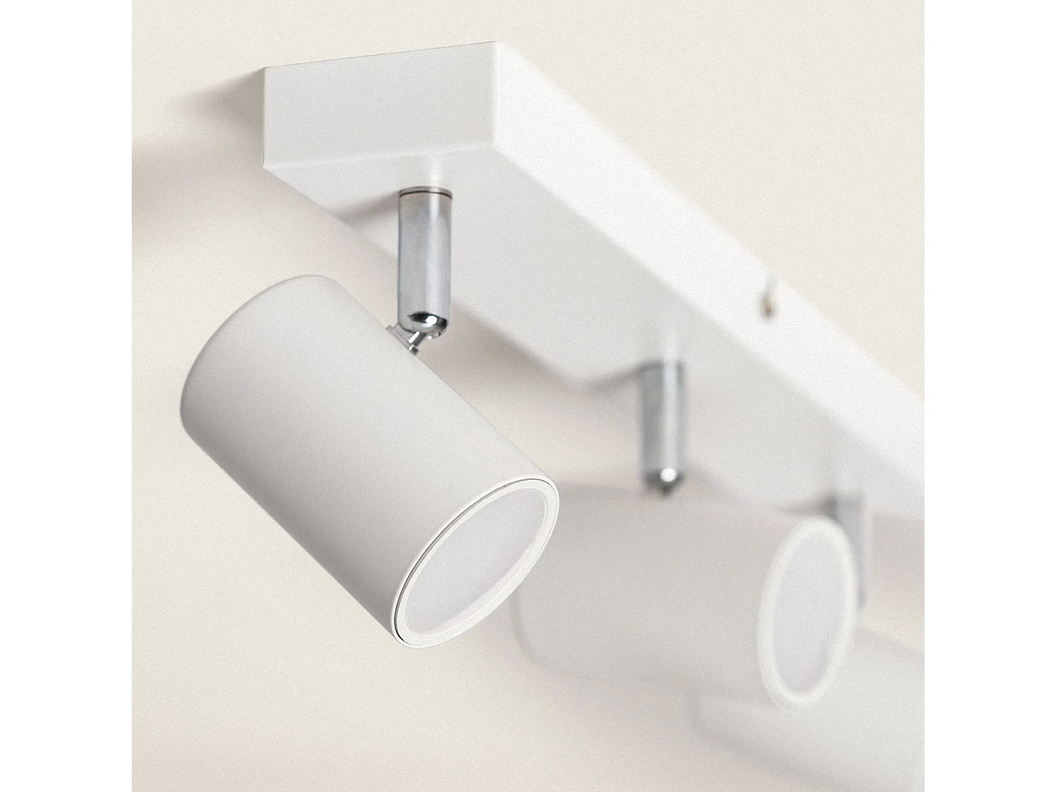 Plafonnier Orientable Métal 3 Spots Wuedy Blanc