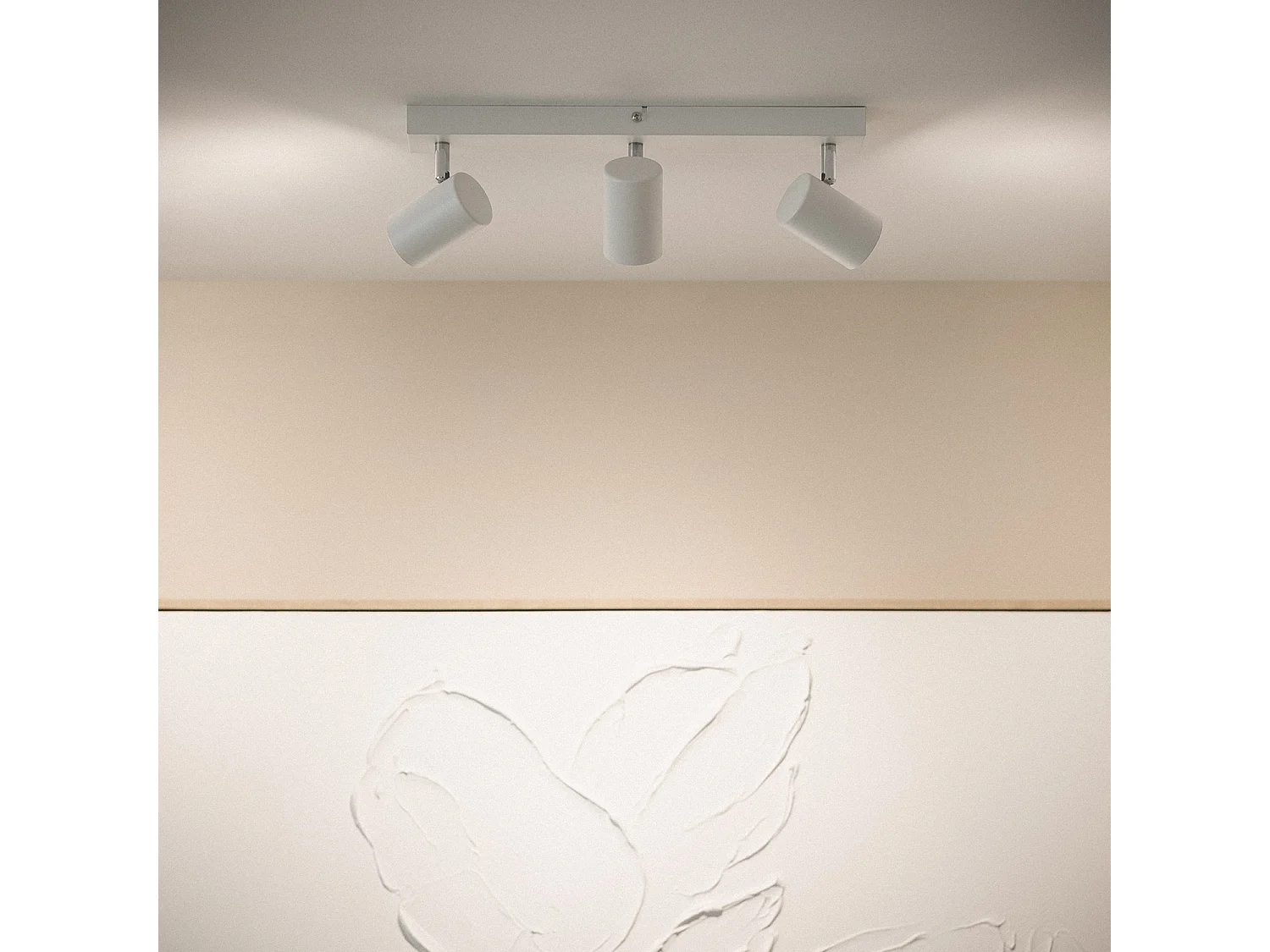 Plafonnier Orientable Métal 3 Spots Wuedy Blanc