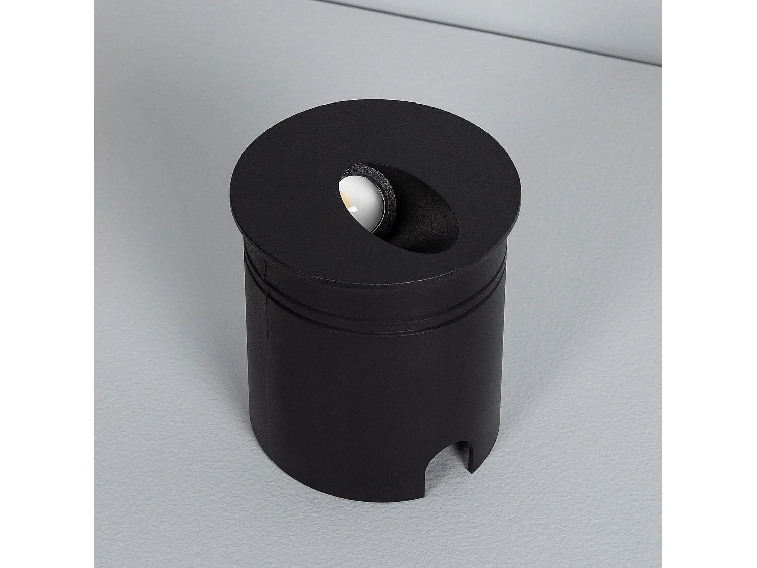 Balise Extérieure Murale LED Encastrable 3W Ronde Boiler  Noire 4000K Blanc neutre