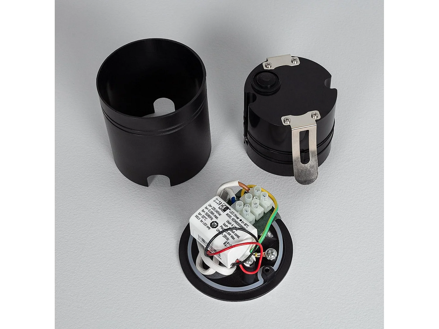 Balise Extérieure Murale LED Encastrable 3W Ronde Boiler  Noire 4000K Blanc neutre