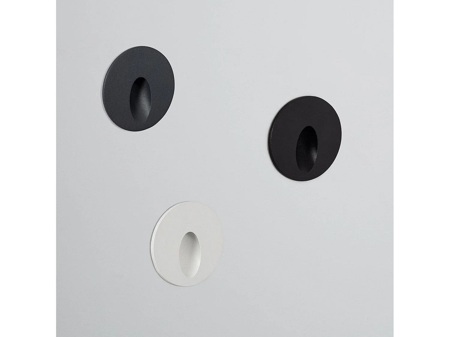 Balise Extérieure Murale LED Encastrable 3W Ronde Boiler  Noire 4000K Blanc neutre