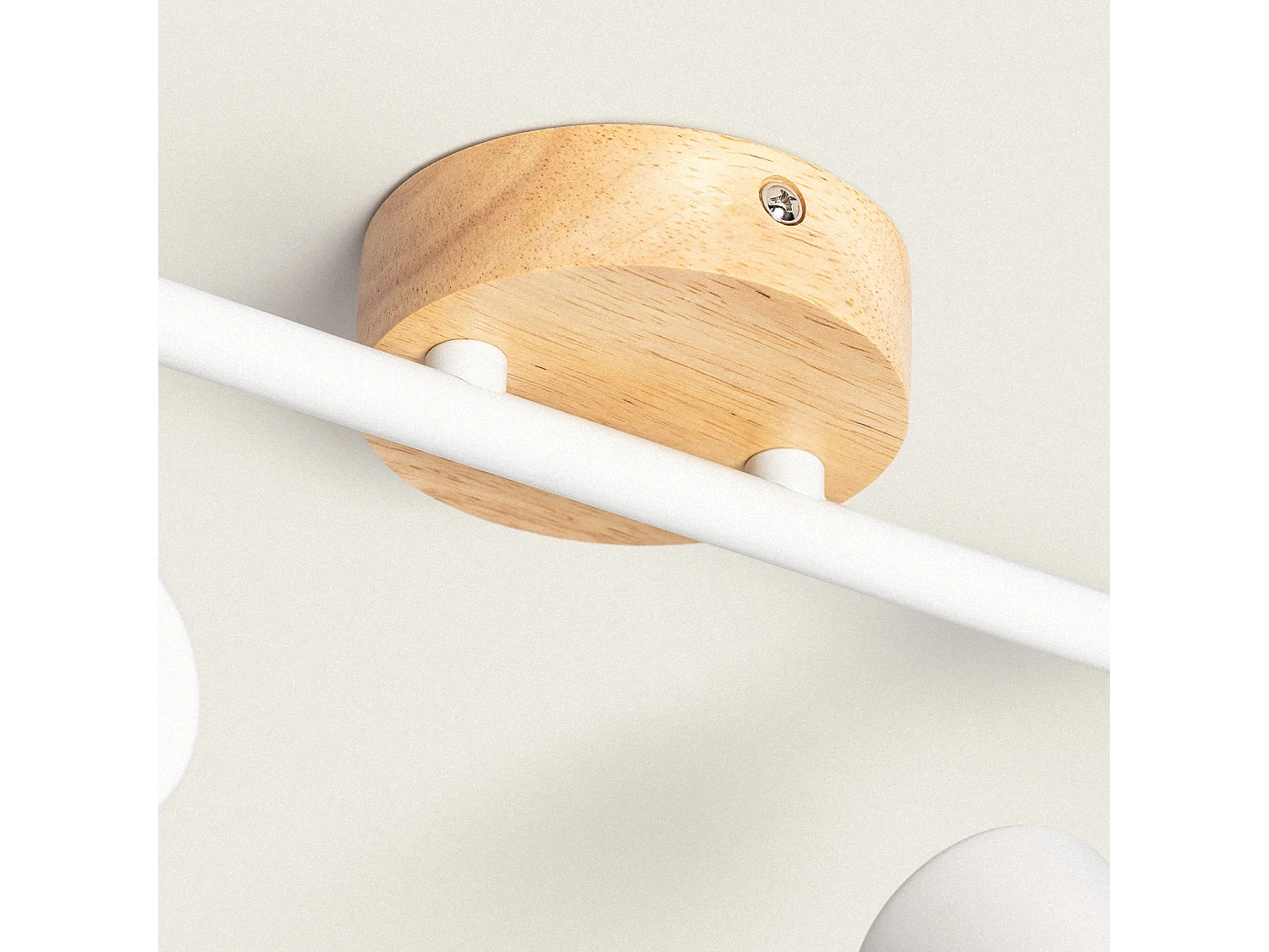 Plafonnier Orientable Bois et métal 2 Spots Albus  Naturel