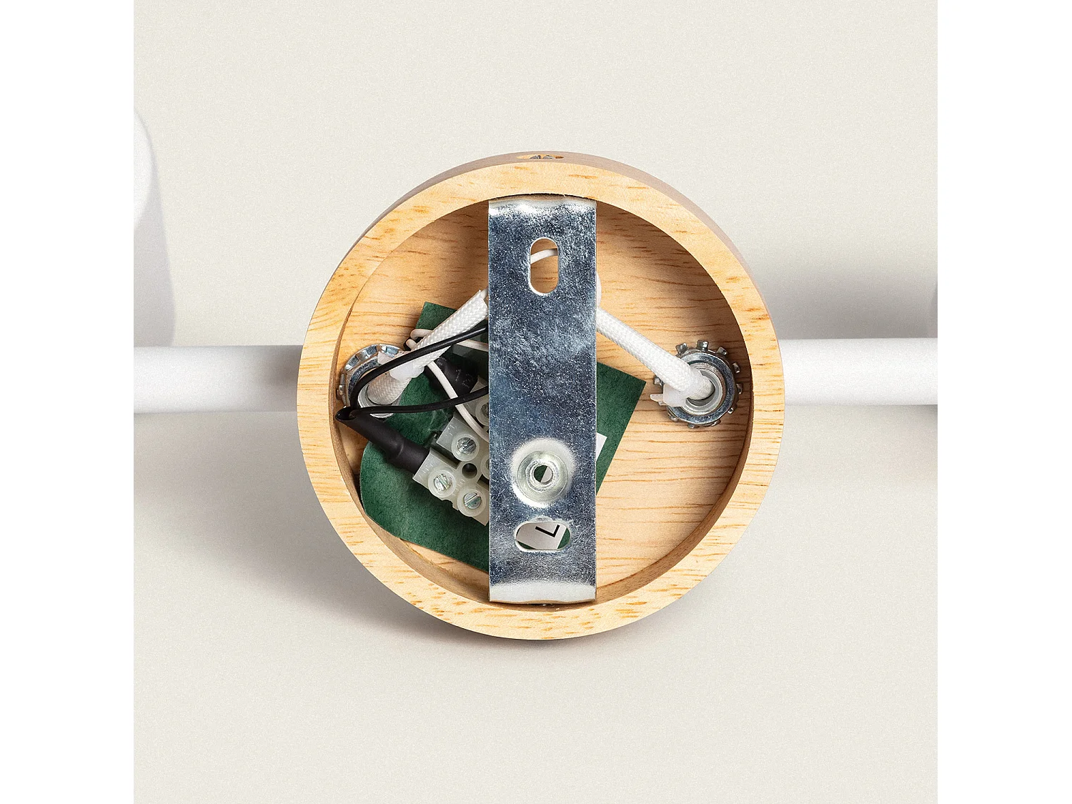 Plafonnier Orientable Bois et métal 2 Spots Albus  Naturel